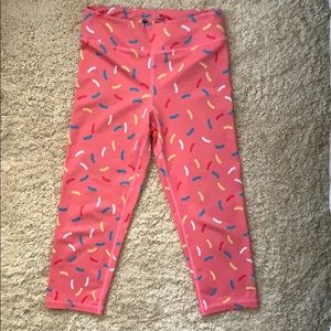 Feed Me Fight Me Donut Sprinkle Capri Leggings